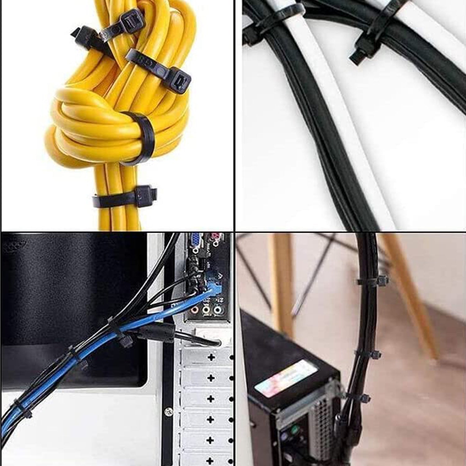 3140 8Inch Nylon Self Locking Cable Ties, Heavy Duty Strong Zip Wire Tie. Pack of 100 - Black. DeoDap 3140 8Inch Nylon Self Locking Cable Ties, Heavy Duty Strong Zip Wire Tie. Pack of 100 - Black. DeoDap